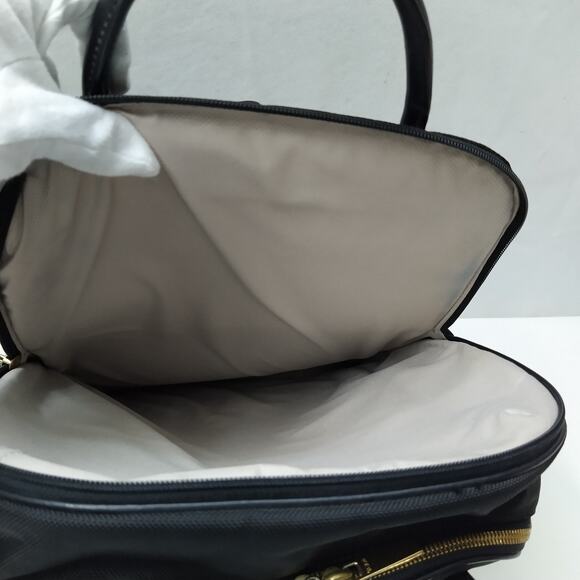 Tumi Black Nylon Leather Trim Zipper Closure Double Top Handles Backpack main image 7